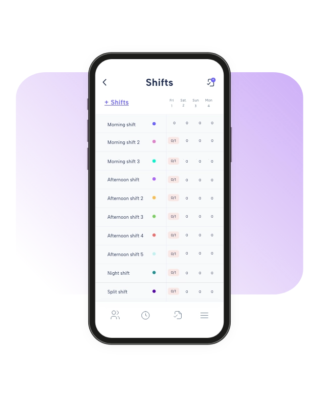 Shift management app